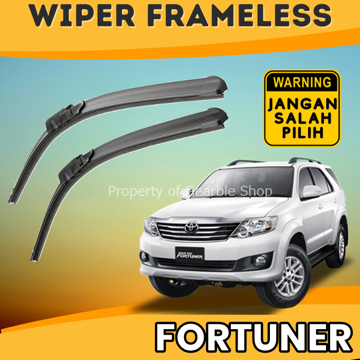 wiper frameless fortuner